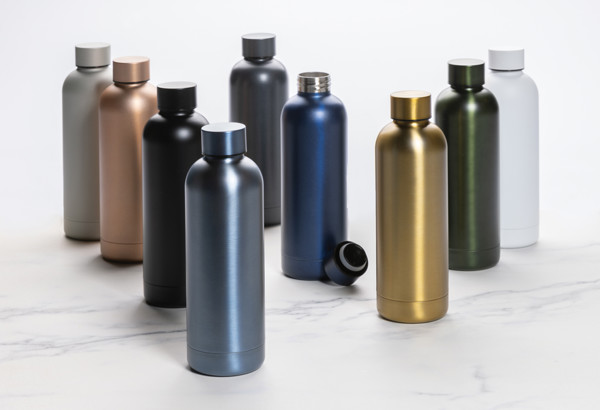 XD Collection Impact vakuumska steklenica, 500 ml, reciklirana - Modra