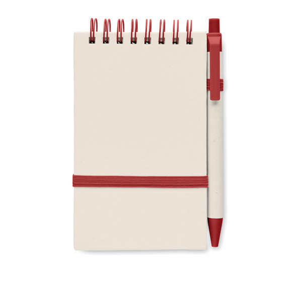 Mito Set notebook, A6, recycled milk carton - Red