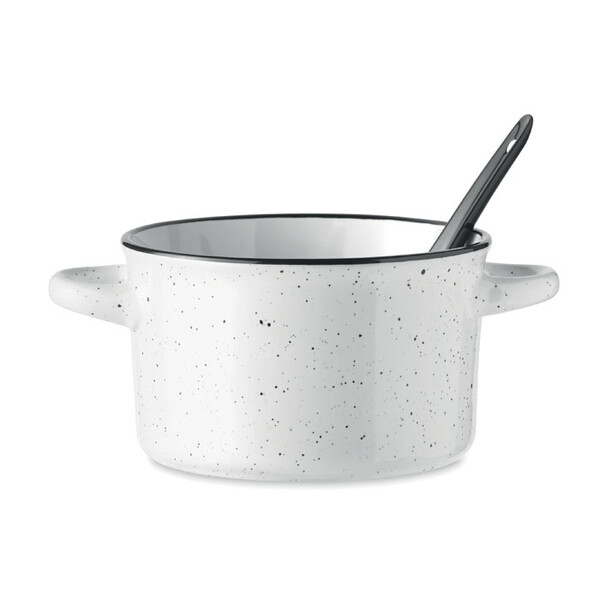 Ceramic vintage bowl 550 ml Piga Bowl - White