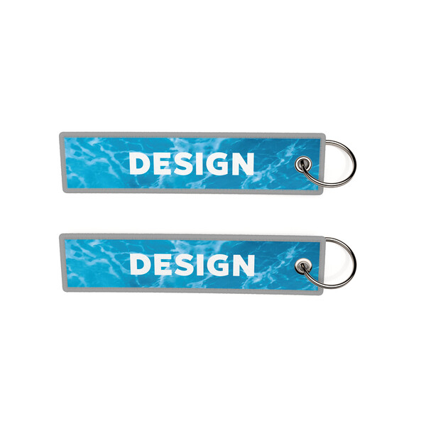Full colour printed key tag - Cool Grey 6 C