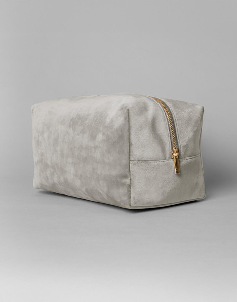 Velvet Toiletry / Accessory Case - Dark Emerald / L