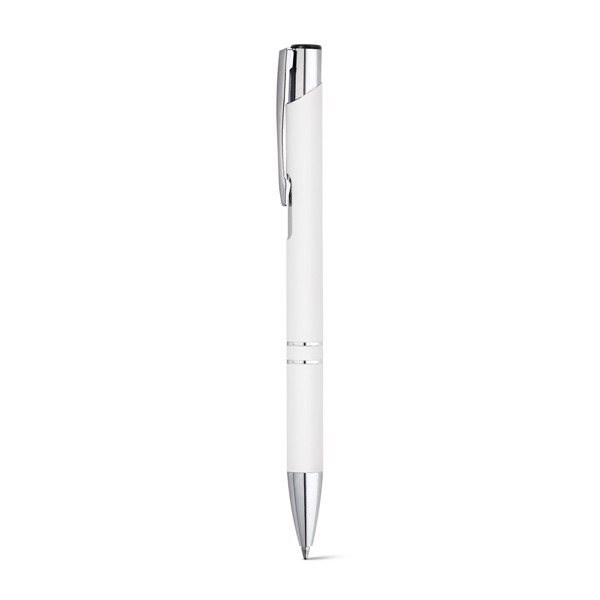 BETA SOFT. Soft touch aluminium ball pen - White