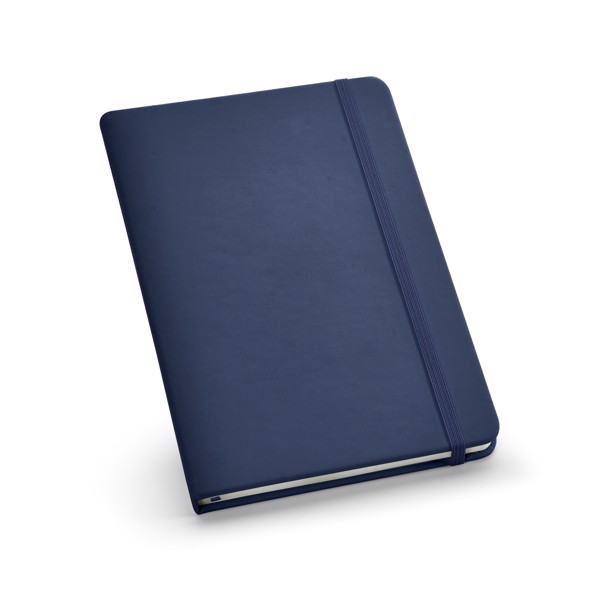 HEMINGWAY. A5 PU notepad with plain sheets - Blue