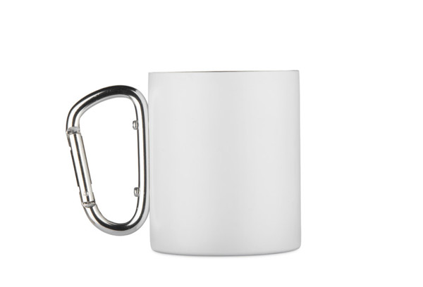 Recycled stainless steel mug VIVO 250 ml - white