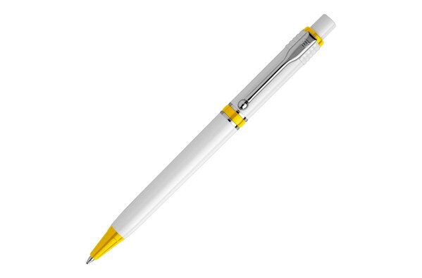 Ball pen Raja hardcolour - White / Yellow