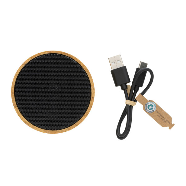 Enceinte 3W en bambou et ABS RCS - Noir