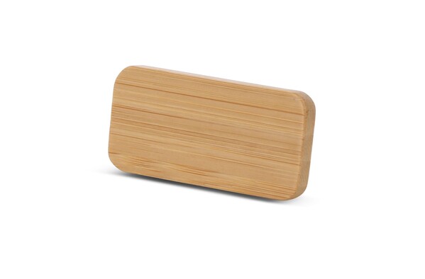 Badge nominatif en bambou avec épingle