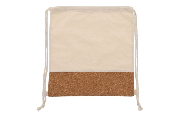 Sac Liège/Jute avec cordelettes en coton 38x41cm