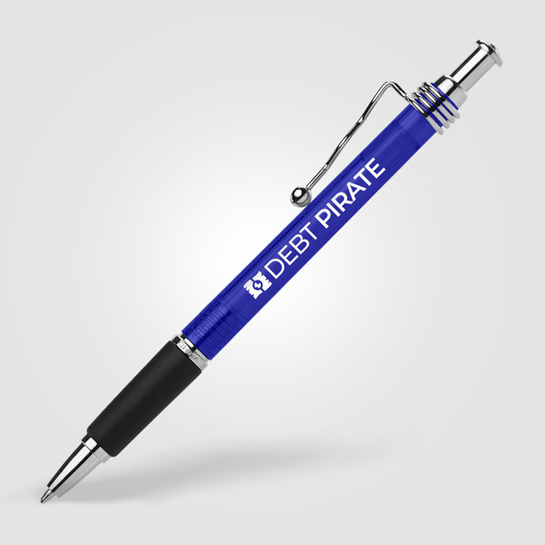 Marley Stylo bille - Bleu Translucide / Sérigraphie