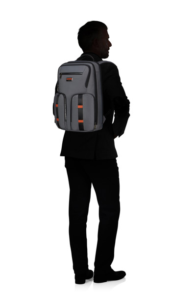 Urban-Eye Backpack 15.6" 2 Pockets - Grey/Cognac