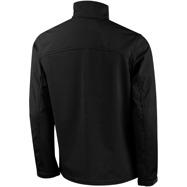 Maxson men's softshell jacket - Solid black / XS