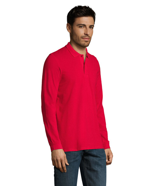 PERFECT MEN LSL POLO 180g Perfect Lsl Men - Vermelho3XL
