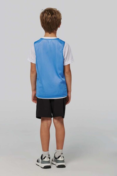 Kid's Lightweight Mesh Multisport Bib - White / 10/14