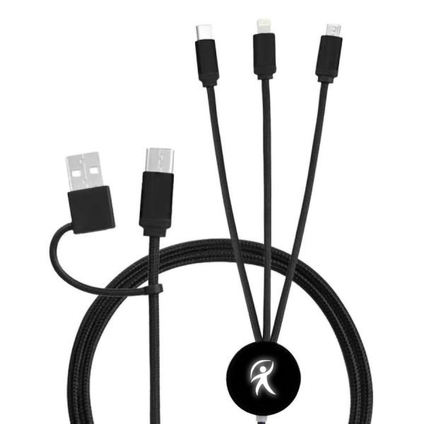 EKO - CABLE 5 EN 1 RECYCLÉ A CHARGE RAPIDE 20W POWER DELIVERY
