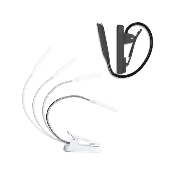FLEXIBLE READING LED LAMP WITH CLAMP - Blanc / 