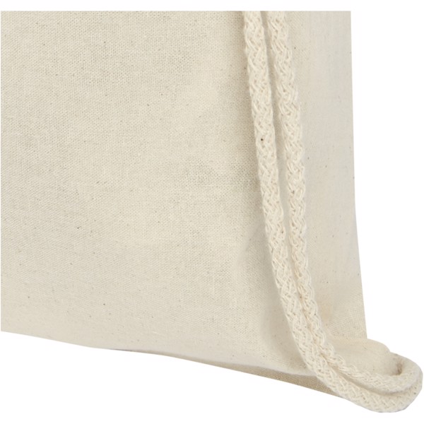 Oregon 100 g/m² cotton drawstring bag 5L - Natural