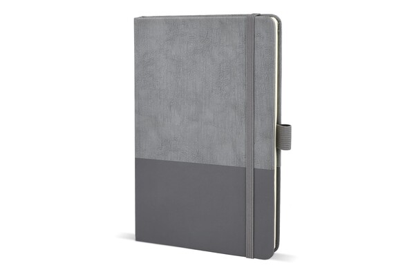 Carnet de notes en cuir thermo A5 - Gris