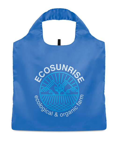 Full colour foldable bag with pouch. Double layer handles - Full colour