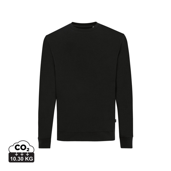Sweater à col rond en coton recyclé Iqoniq Zion - Noir / L