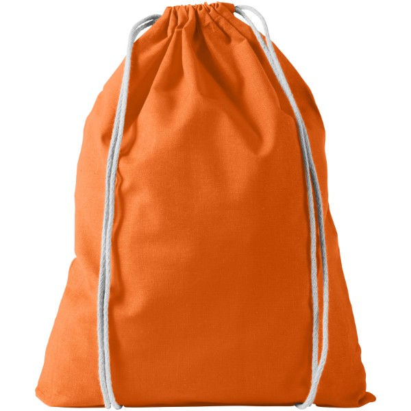 Oregon 100 g/m² cotton drawstring backpack - Orange