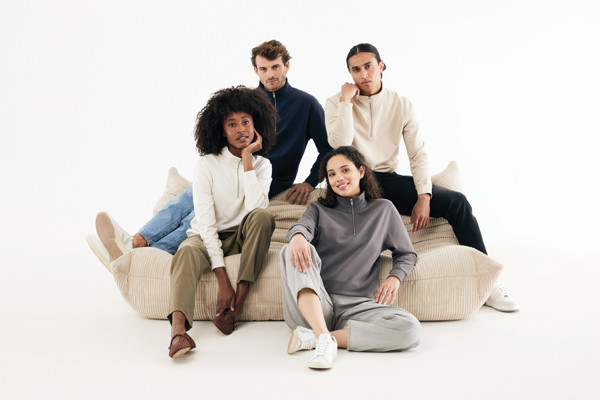 IQONIQ Elgon recycled cotton quarter zip sweater - Ivory White / XXL