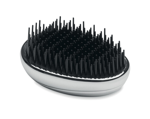 Anti-tangle hairbrush - Shiny Silver