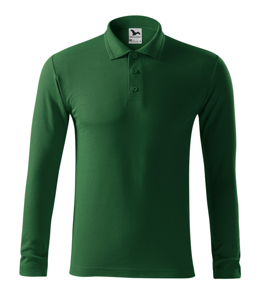 Polokošile Pánská Malfini® Pique Polo Ls - Lahvově Zelená / XL
