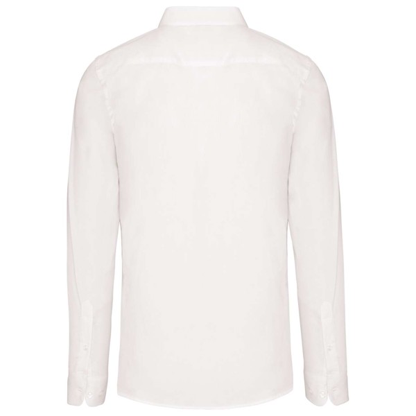 Men’S Long-Sleeved Cotton Poplin Shirt - White / S