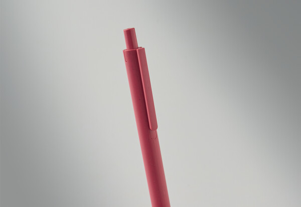 Stylo poussoir blé paille  PP. Pecas - Rouge