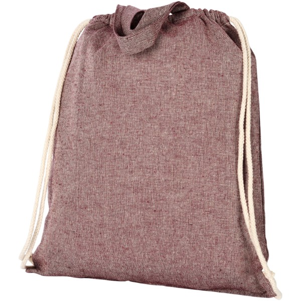 Pheebs 150 g/m² recycelter Turnbeutel 6L - heather Maroon rot