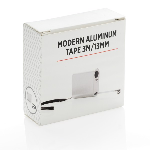 Flexómetro moderno de aluminio 3m/13mm