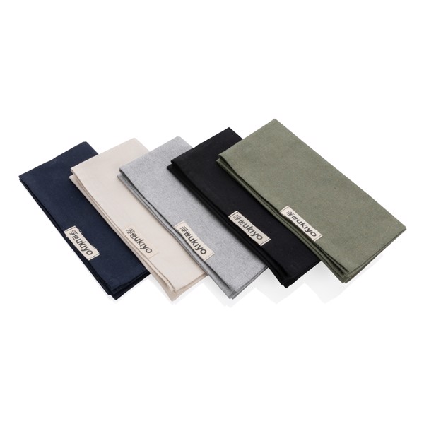 Ukiyo set prtičkov iz recikliranega bombaža, 45x45 cm, 4 kosi - Siva