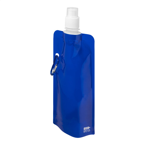 Bouteille pliable en RPET Carabol - Bleu