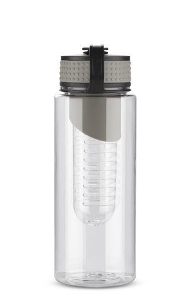 Water bottle with fruit container FRUGT 800 ml - grey