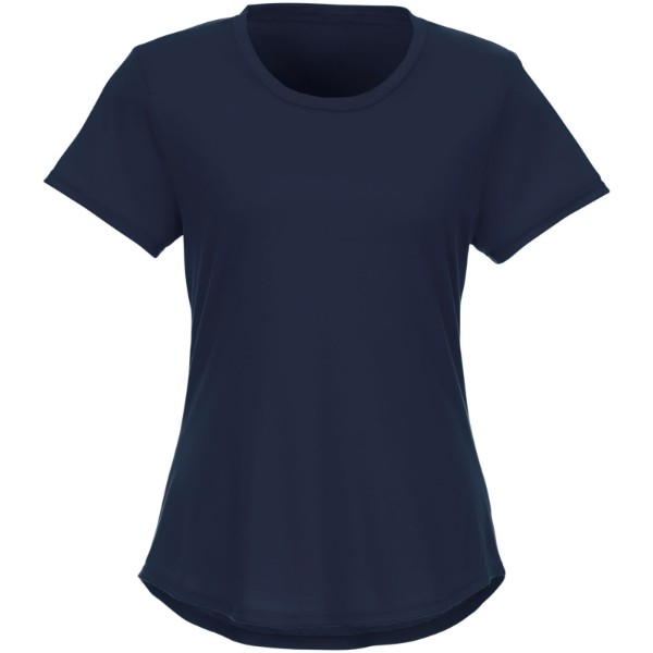 Camiseta de manga corta de material reciclado GRS para mujer "Jade" - Azul marino / XS