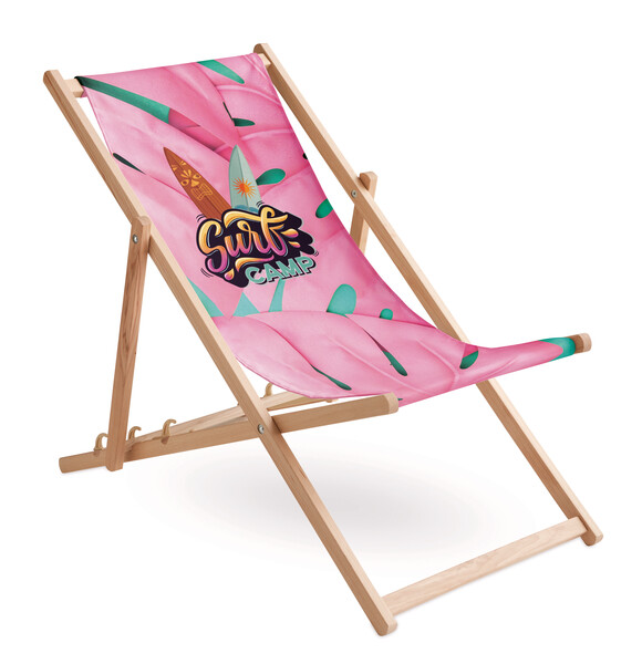 Classic deck chair with removable cover (EN581 Certified) - Full colour