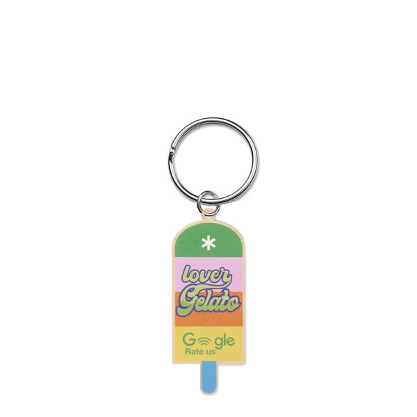 Custom shape wooden keyring - 50mm / M1 ring / Tissue paper wrapping