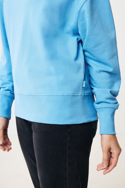 Sweater à col rond en coton recyclé Iqoniq Kruger - Tranquil Blue / XXS