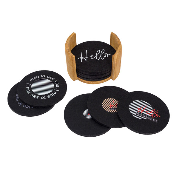 Mazzo RPET felt coaster set