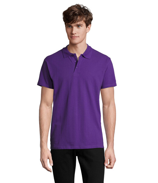 SPRING II  Polo homen  210g - Roxo EscuroL