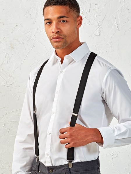 Clip on Trousers Braces - Steel