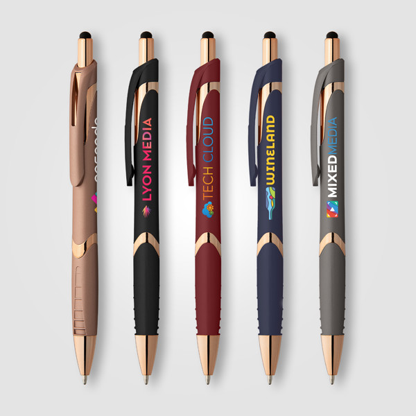 Stylo Joplin Softy Rose Gold avec Stylet - Assortiment / Jet d’encre 4 couleurs