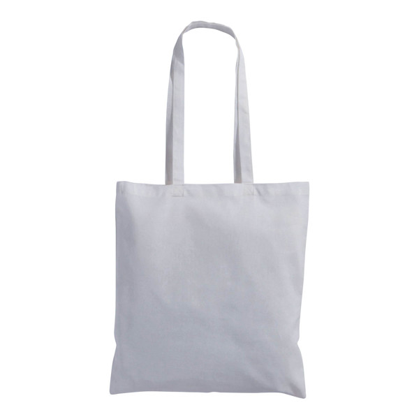 Shopper Aus Segeltuch 280 G-M2, Lange Griffe - Weiß