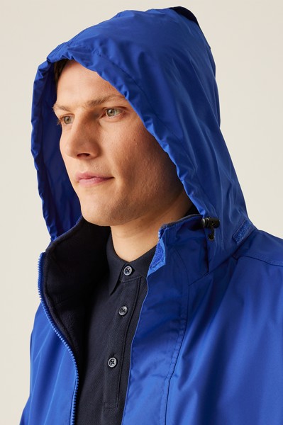 Dover Fleece Lined Bomber Jacket - Otter / Black / 4XL