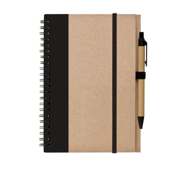 Libro A5 Notebook With Ballpoint Pen - Black