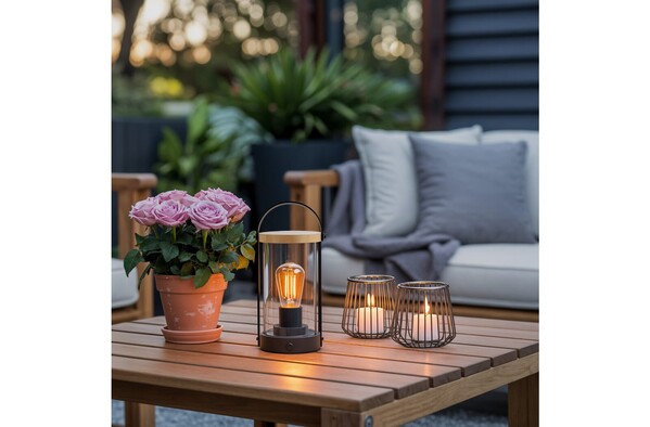 Lampe Edison en bambou
