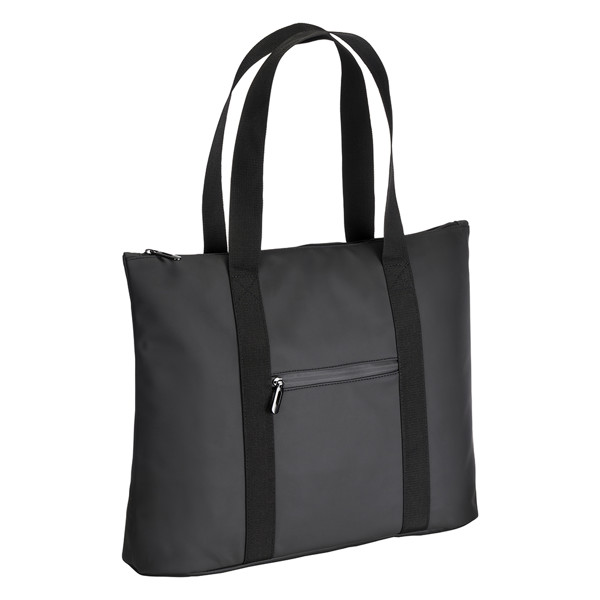 Tote Bag Aus Weichem, Wasserfestem Pu - Schwarz