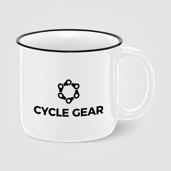 Adventure - 445 ml Ceramic Campfire Mug - White / Silkscreen
