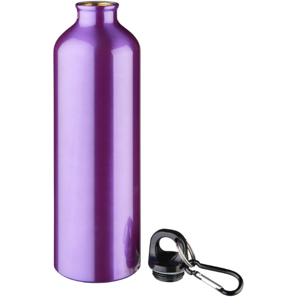 Oregon 770 ml aluminium water bottle with carabiner - Purple