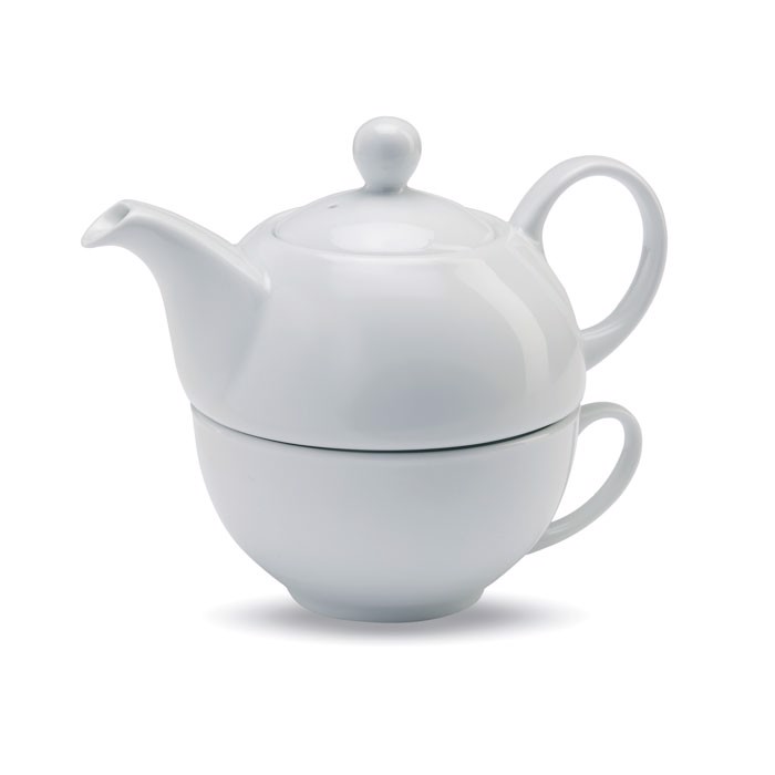 Théière en Porcelaine Individuelle avec Tasse 420ml